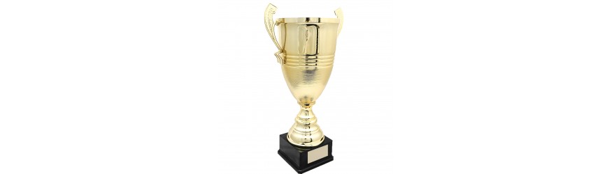 GOLD ITALIAN - HAMMERED METAL TROPHY CUP - 3 SIZES TO 26.5''